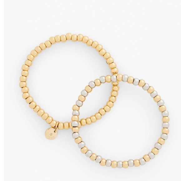 Talbots Jewelry Nwt Talbots Twotone Stretch Bracelet Set Poshmark